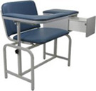 Winco Extra Wide Blood Drawing Chair with Drawer and Flip Arm